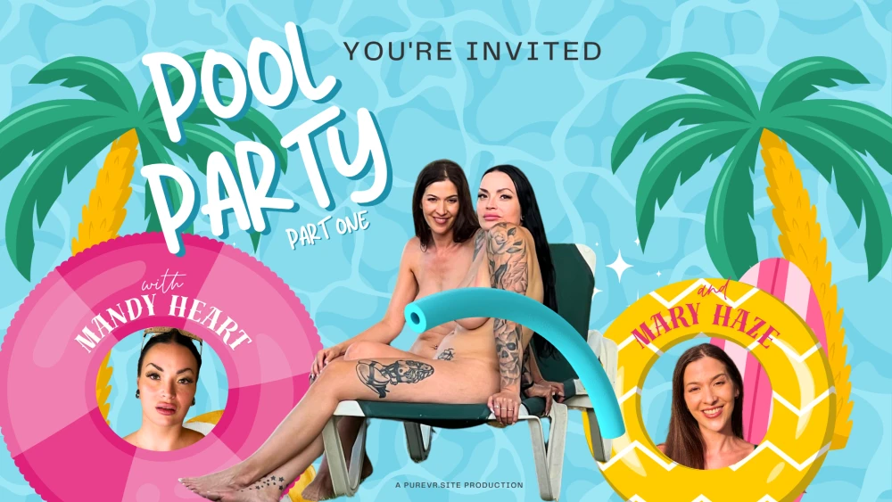 Diversão à beira da piscina com Mandy Heart, Mary Haze e Lexi Sinnx parte 1: Ver em PureVR